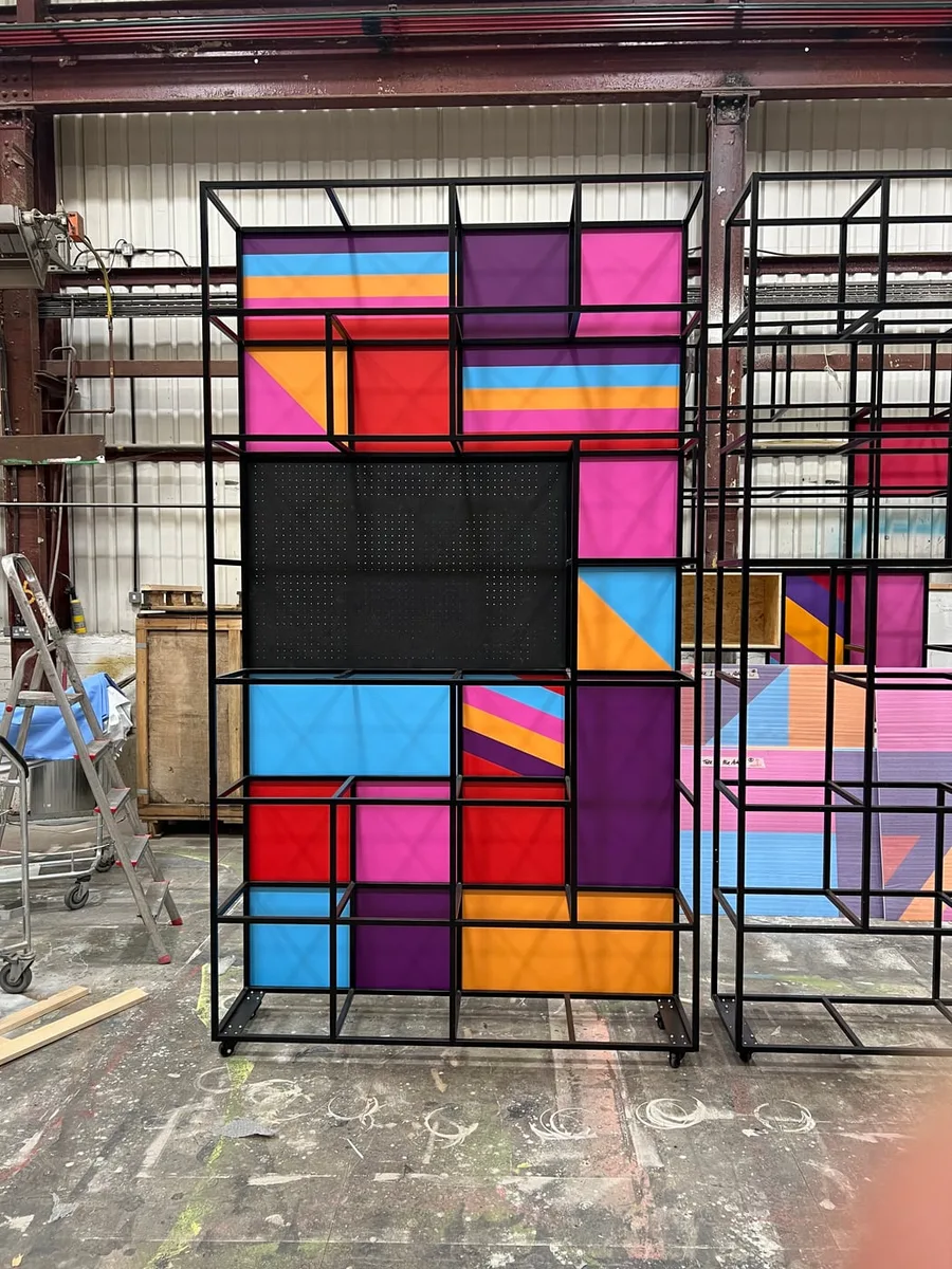 Colourful Blue Peter studio scenic element